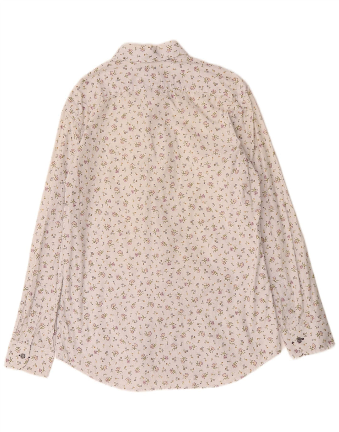 Paul Smith Herrenhemd Größe 43 17 XL Weiß geblümt
