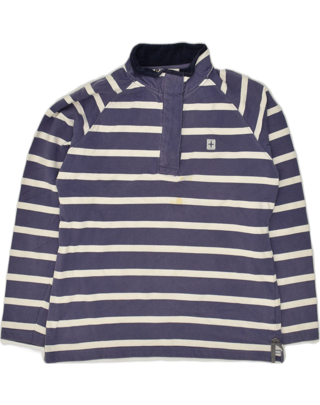 MOUNTAIN WAREHOUSE Womens Sweatshirt Jumper UK 16 Large Navy Blue Striped | Vintage Mountain Warehouse | Thrift | Second-Hand Mountain Warehouse | Used Clothing | Messina Hembry 