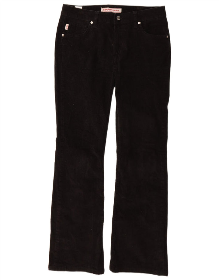Superdry Damen Bootcut-Cordhose W30 L30 Schwarz