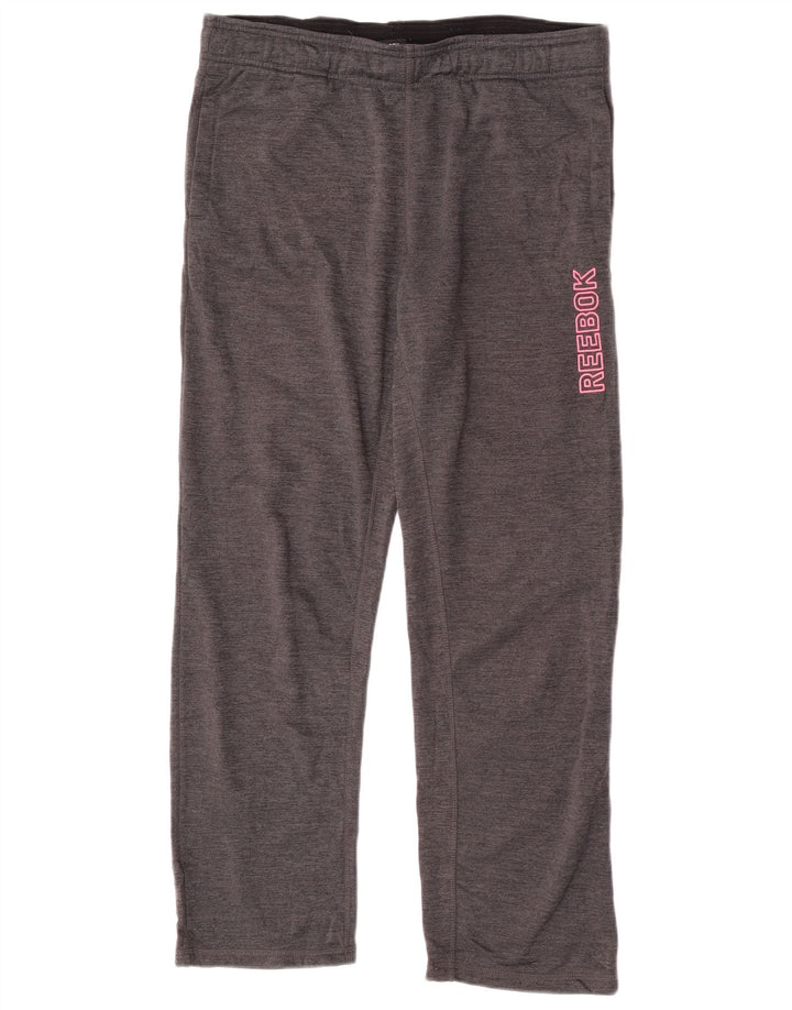 Reebok Herren-Trainingshose mit Grafik, mittelgraues Polyester