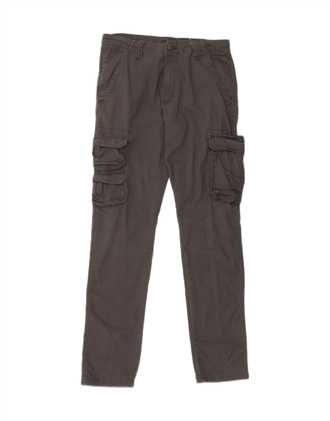 WRANGLER Herren-Cargohose mit normaler Passform, schmal zulaufend, W30 L32, graue Baumwolle