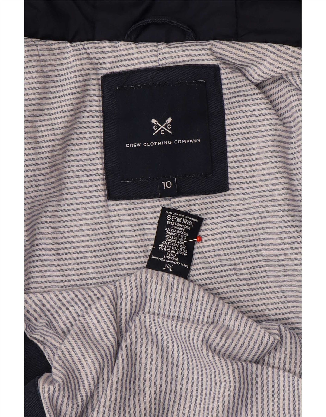 Crew Clothing Damen-Parka mit Kapuze, übergroß, Gr. 10, Marineblau