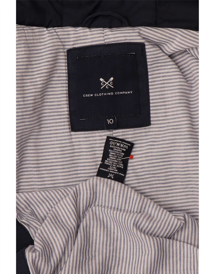 Crew Clothing Damen-Parka mit Kapuze, übergroß, Gr. 10, Marineblau