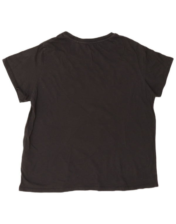 Levi's Damen-T-Shirt mit Grafik, UK 20 2XL, schwarze Baumwolle