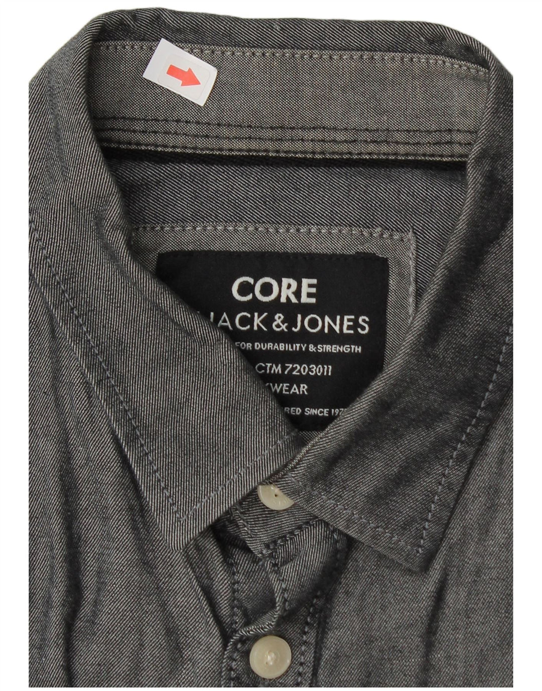 Jack & Jones Herrenhemd aus mittelgrauer Baumwolle
