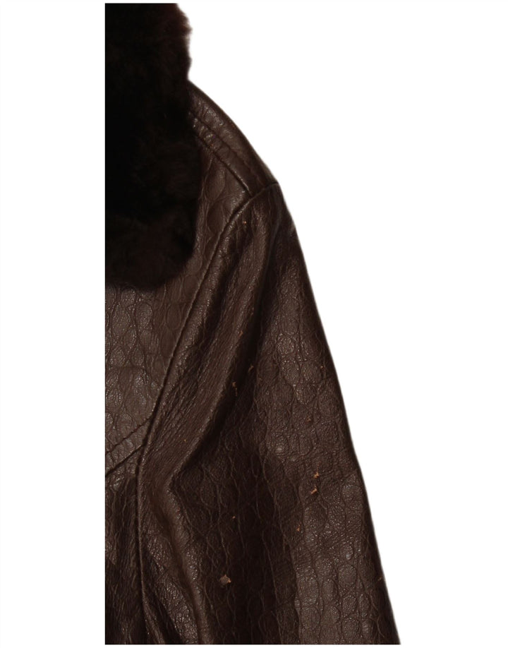 Vintage Damen Lederjacke IT 42 Mittelbraunes Leder