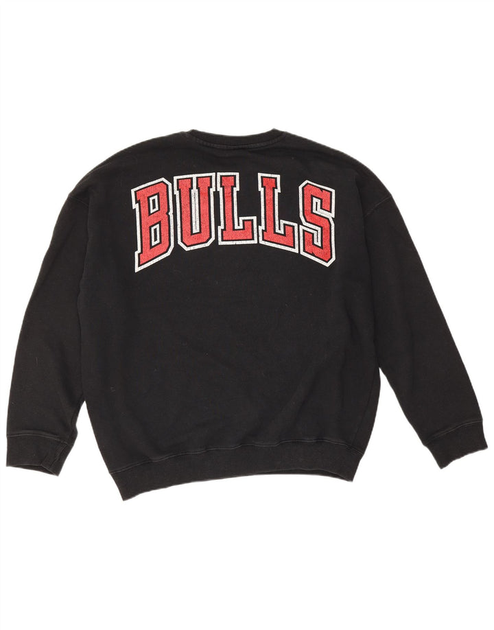 NBA Herren Chicago Bulls Grafik-Sweatshirt in Übergröße, Größe S, Schwarz