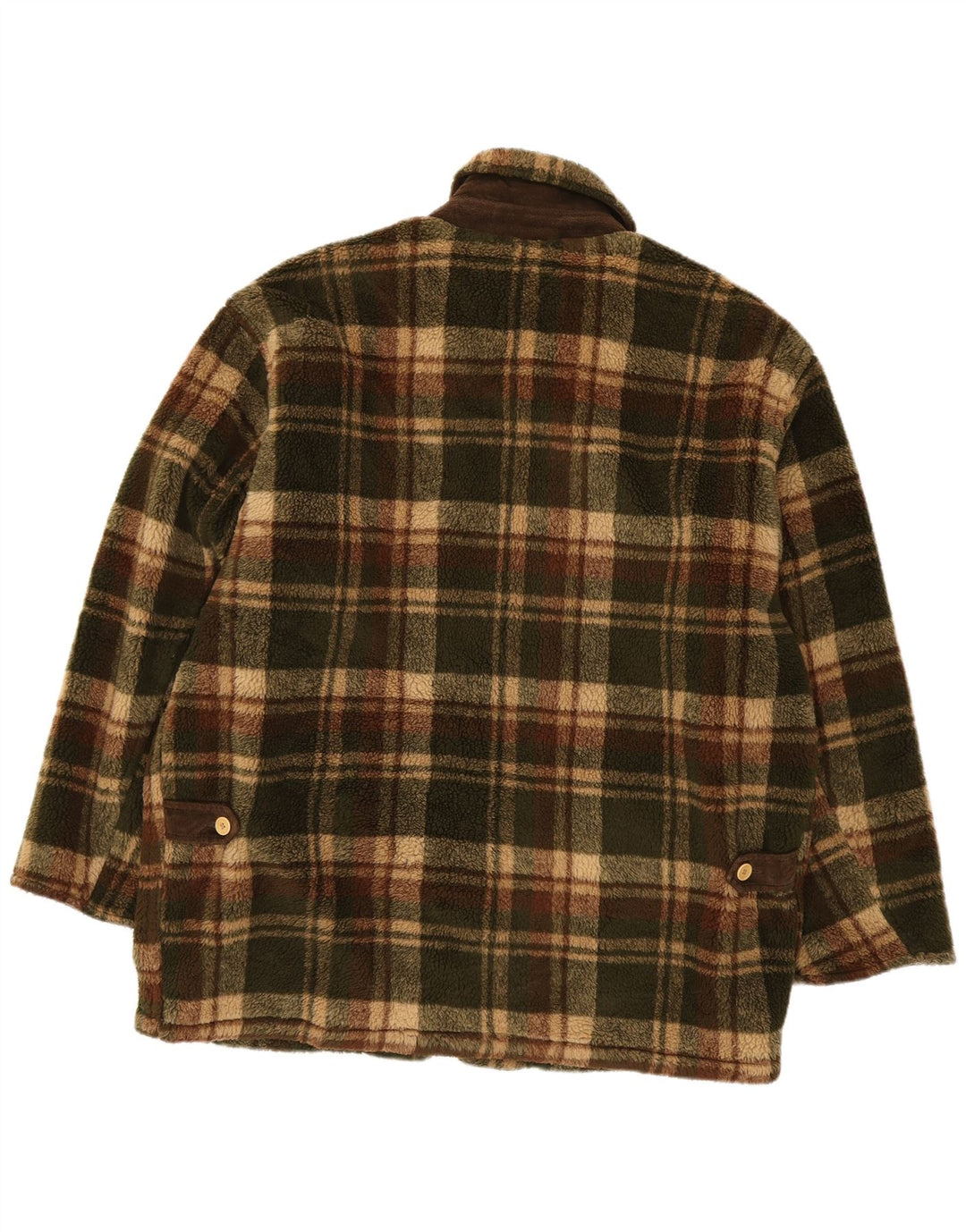 Bailo Herren Fleecejacke UK 42 XL grün kariertes Polyester