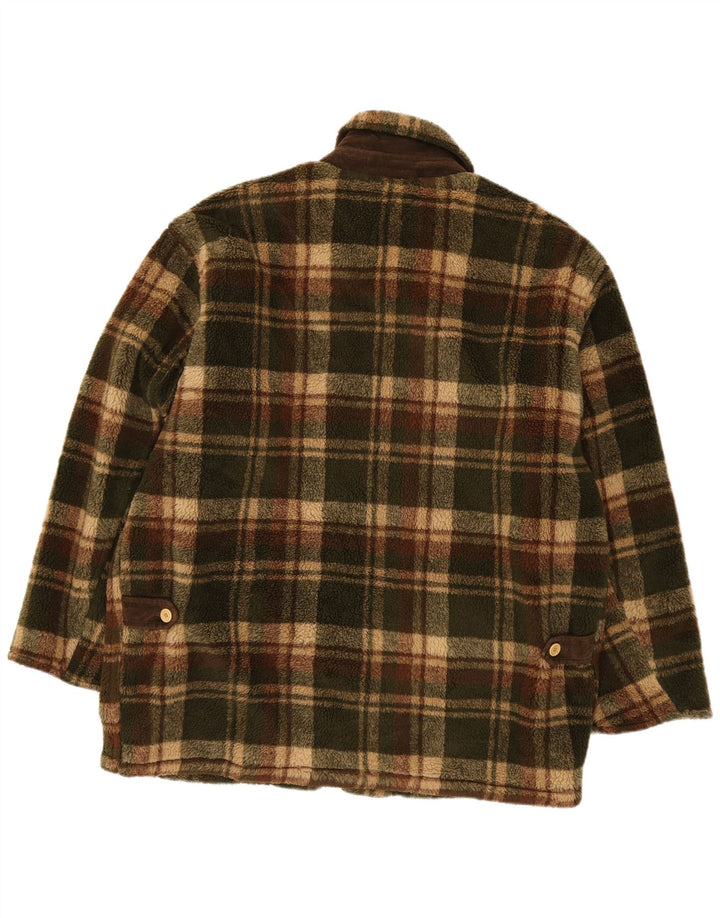 Bailo Herren Fleecejacke UK 42 XL grün kariertes Polyester