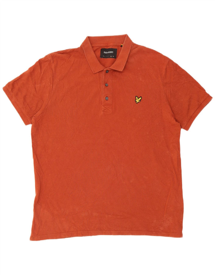 Lyle & Scott Herren Poloshirt XL Orange Baumwolle