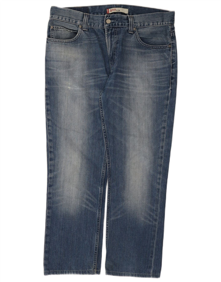 Levi's Damen 511 Slim Jeans W36 L27 Blaue Baumwolle