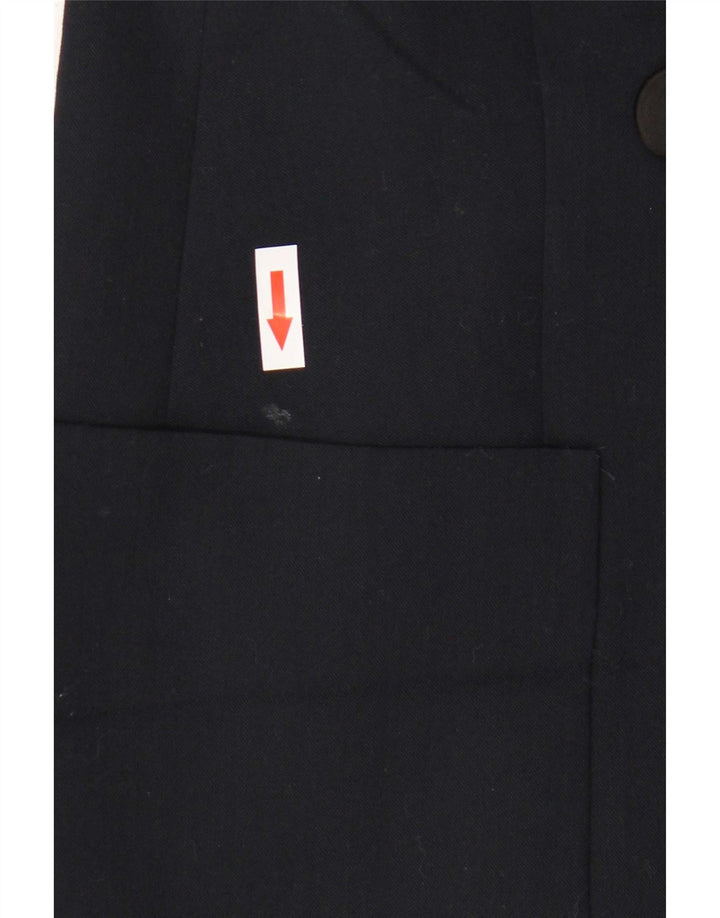 Zara Zweireihiger Damenmantel UK 12 Medium Marineblau Polyester