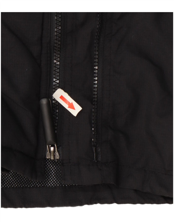 Superdry Damen Regenjacke UK 20 2XL Schwarzes Nylon
