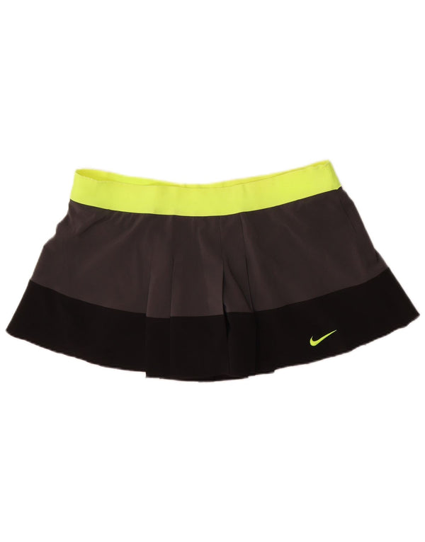 Nike Damen Dri Fit Tennisrock UK 18 XL Grau Farbblock