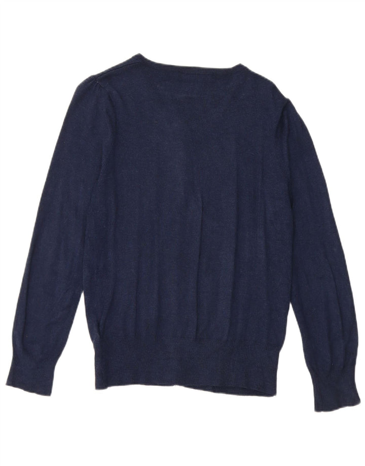 Marks & Spencer Damen-Cardigan-Pullover UK 12 Mittelmarineblaue Viskose