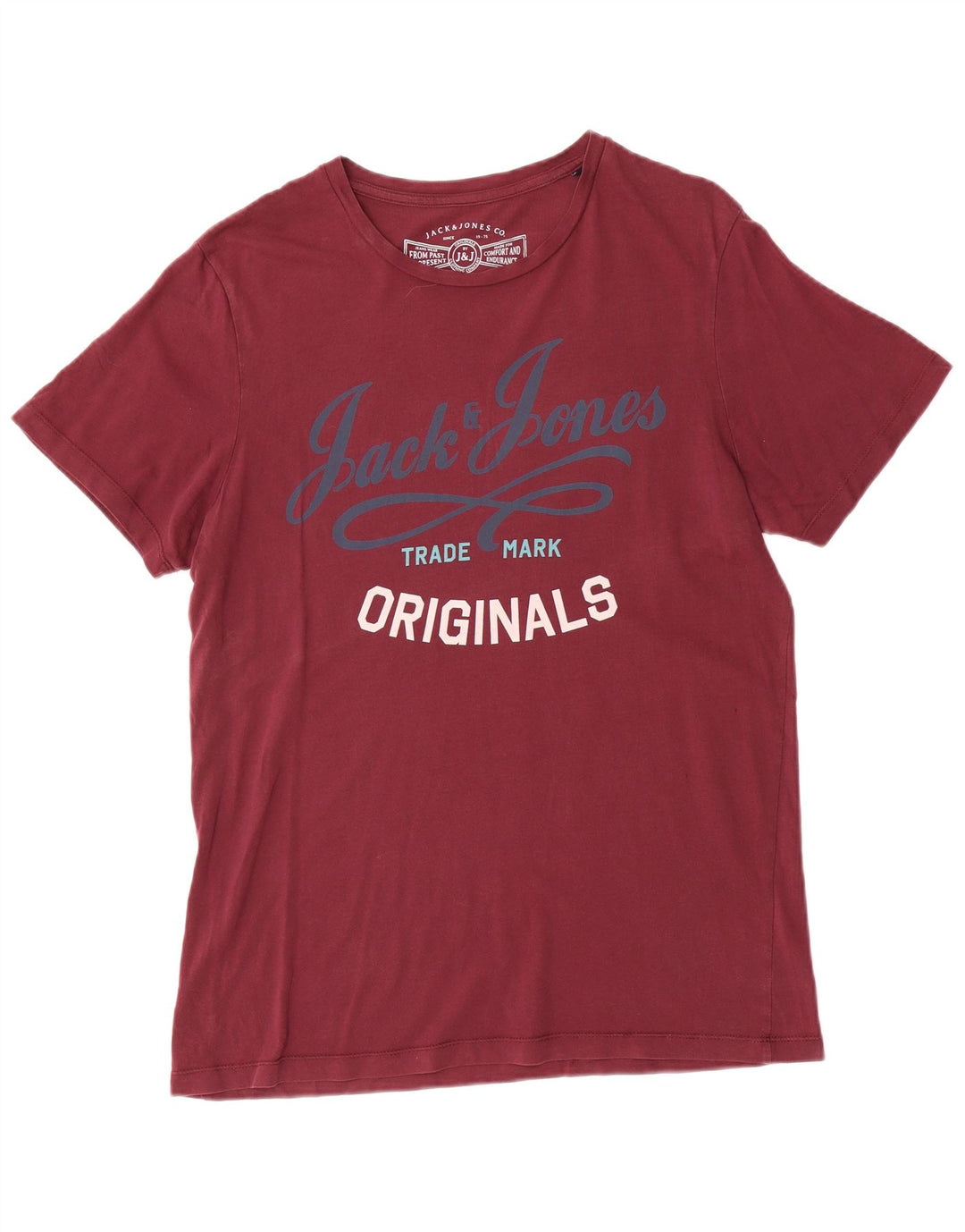 Jack & Jones Herren-T-Shirt mit Grafik, Größe L, Kastanienbraun, Baumwolle