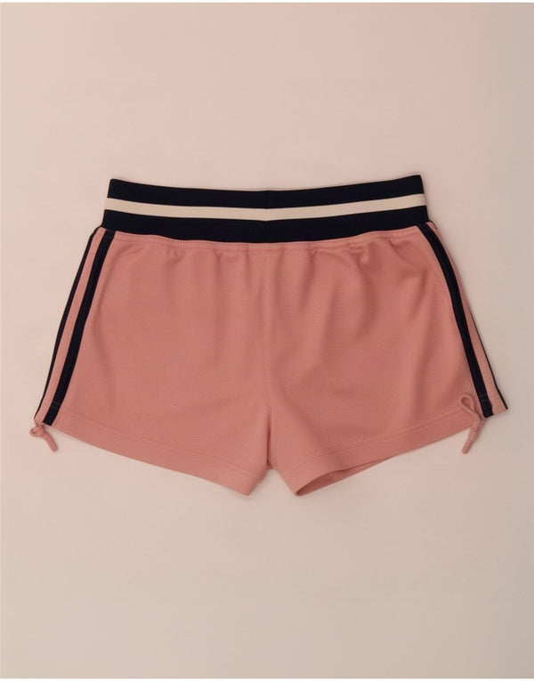 Adidas Damen Sportshorts UK 12 Mittelrosa Colourblock Polyester