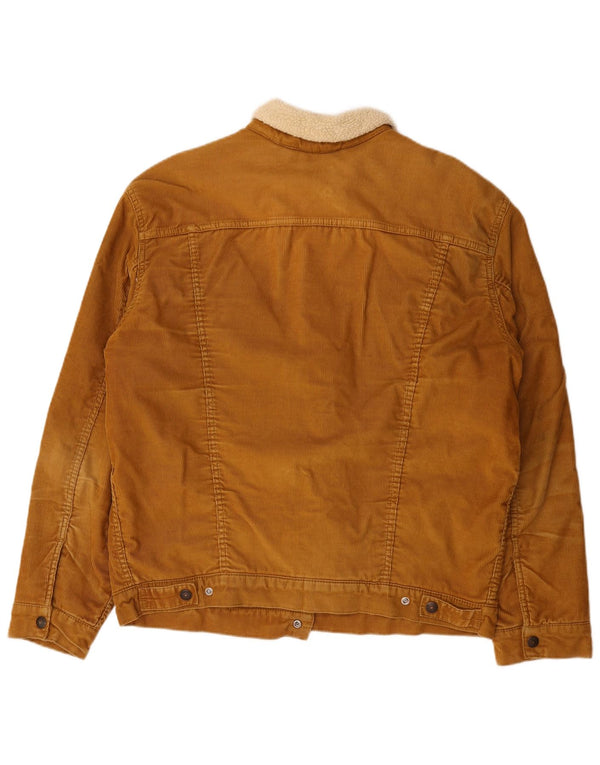 Levi's Herren Sherpa Corduroy Jacke UK 42 XL Braune Baumwolle