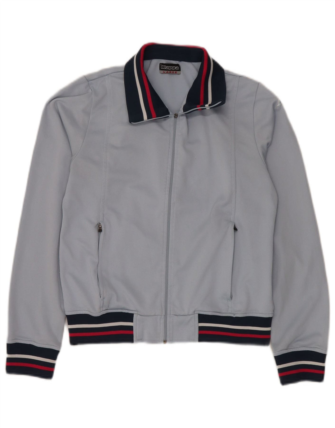 KAPPA Damen-Trainingsanzug-Top-Jacke, UK 14, groß, blaues Farbblock-Polyester