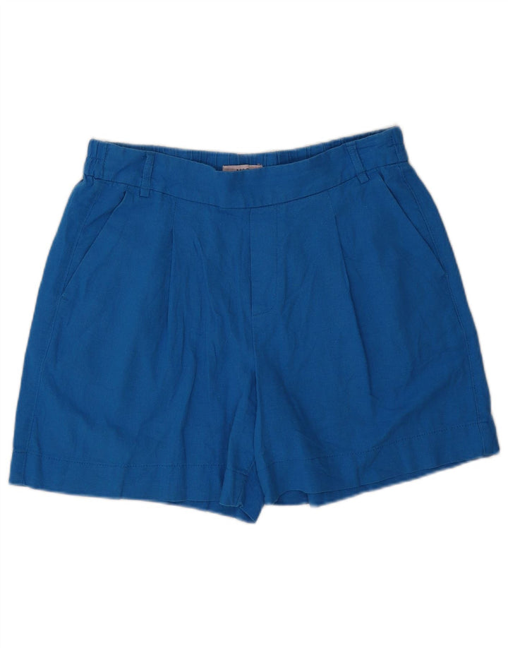 MARKS & SPENCER Damen Chinoshorts UK 12 Medium W32 Blaues Leinen