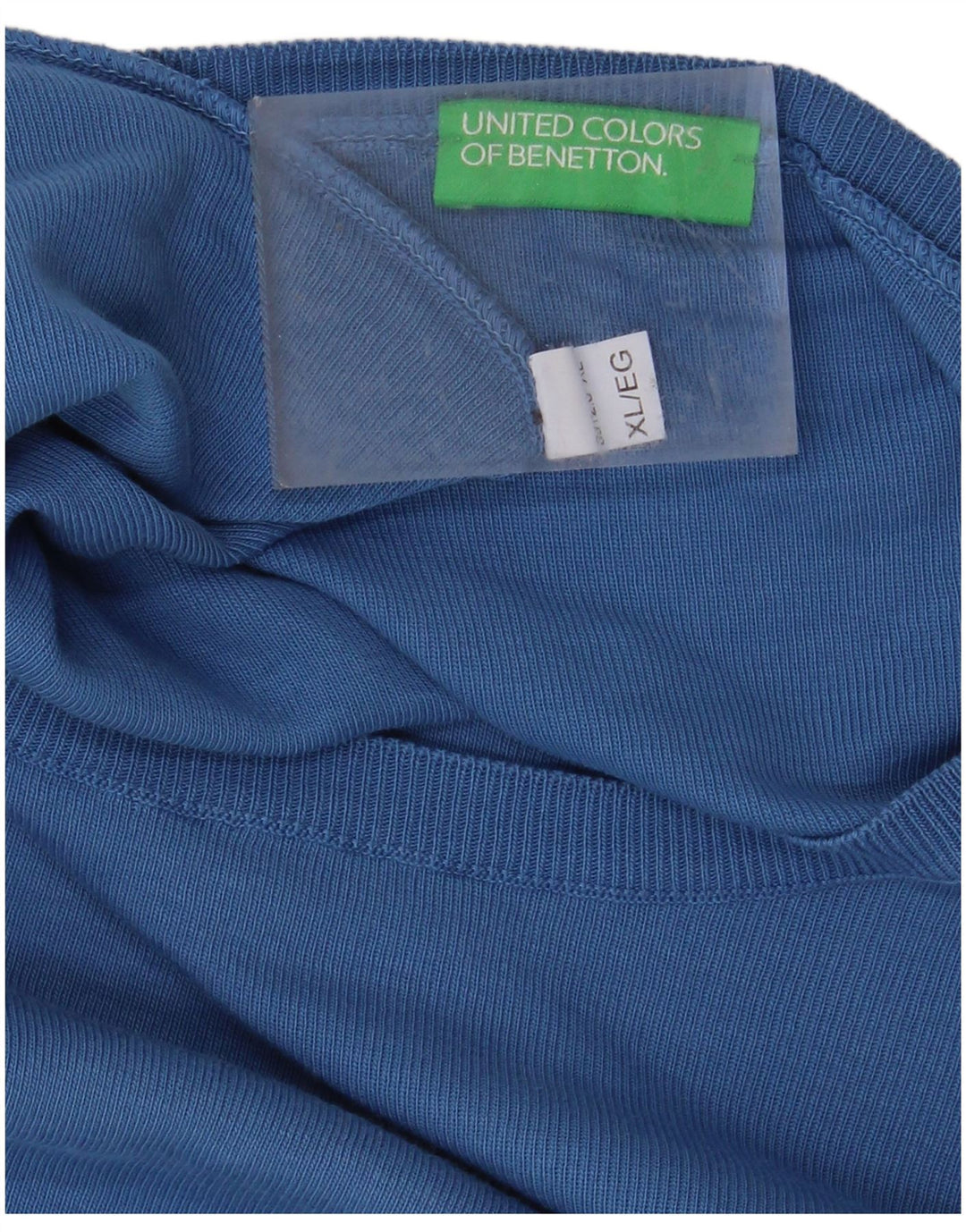 BENETTON Herren-Pullover mit Rundhalsausschnitt, XL, Blau