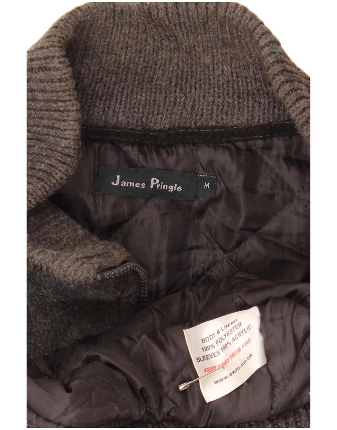 James Pringle Herren-Fleecejacke mit Reißverschluss, reguläre Passform, UK 38, Mittelgrau