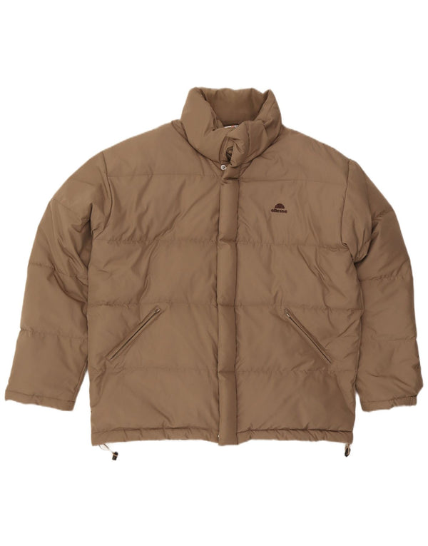 Ellesse Herren Wattierte Jacke UK 40 Large Beige Polyester