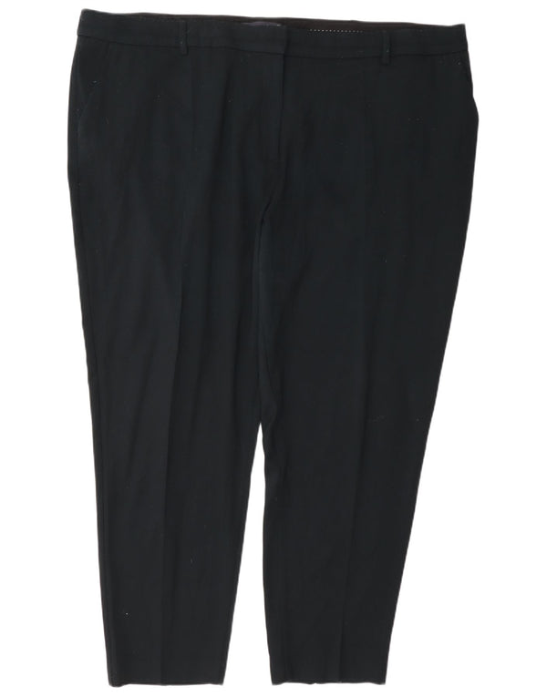 Marks & Spencer Damen-Anzughose mit hoher Taille, UK 24, 4XL, W46, L28, Schwarz