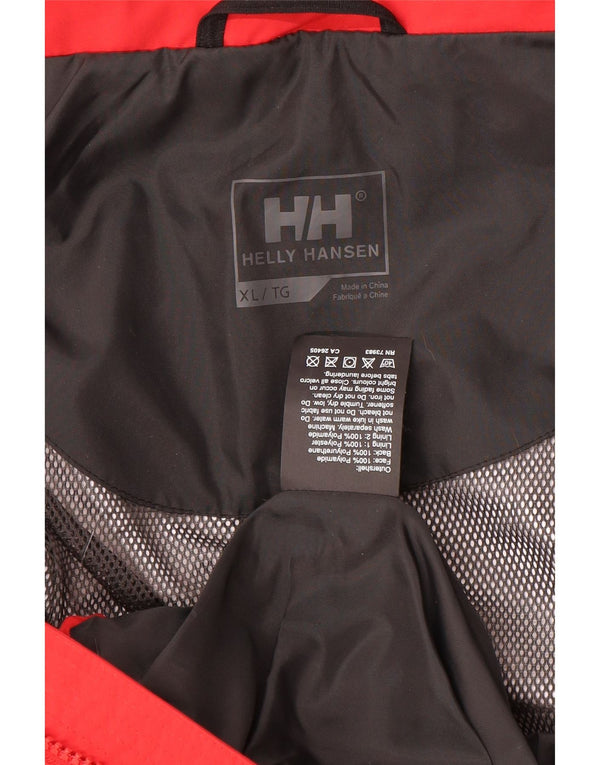 Helly Hansen Herren-Regenjacke mit Kapuze, UK 42, XL, Rot, Polyamid
