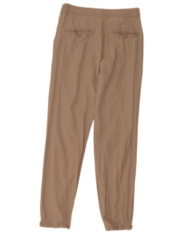 Zara Damen Slim Chino Hose EU 34 2XS W24 L28 Beige Tencel