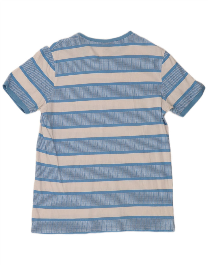 JACK & JONES Mens T-Shirt Top Large Blue Striped