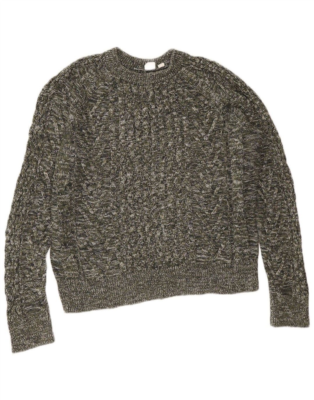 Gap Damen-Pullover, übergroß, Rundhalsausschnitt, Gr. 40, Größe L, Grau meliert