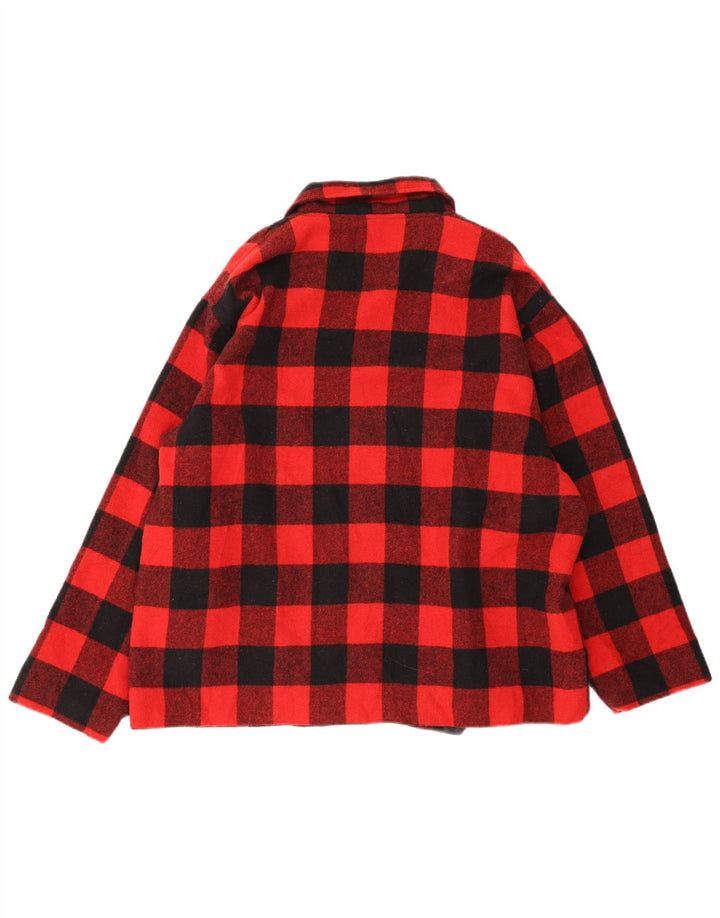 Movie Herren Shacket Jacke UK 40 Large Red Gingham