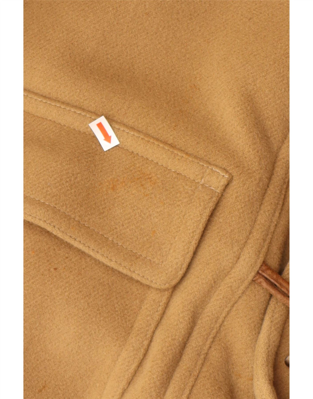 VINTAGE Herren Dufflecoat mit Kapuze IT 52 XL Beige Wolle