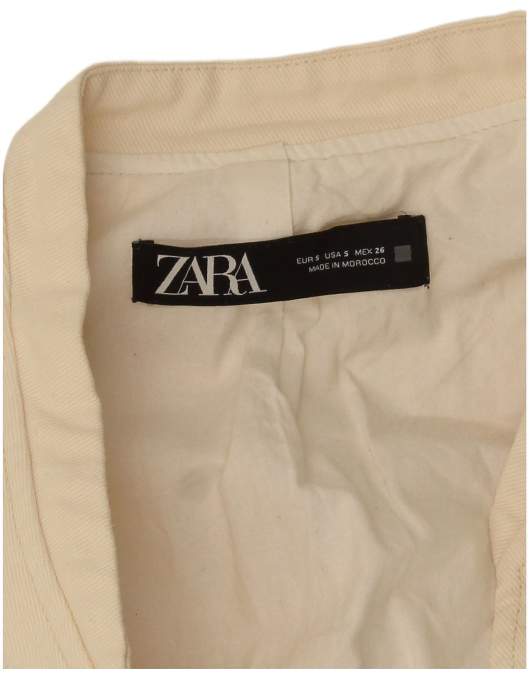 Zara Damen Crop Bomberjacke UK 10 Small Off White