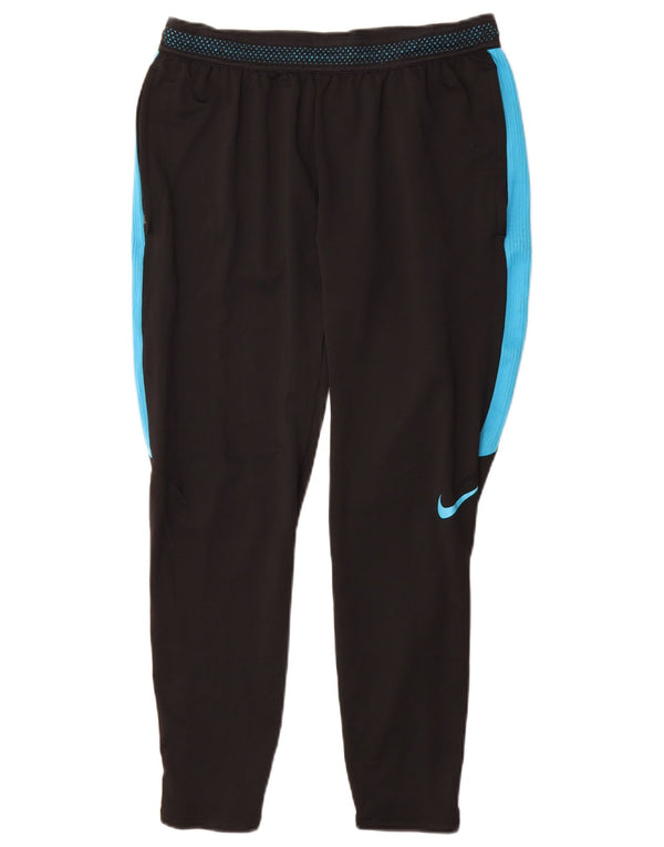 Nike Damen Dri Fit Trainingshose UK 14 Mittelschwarz Farbblock