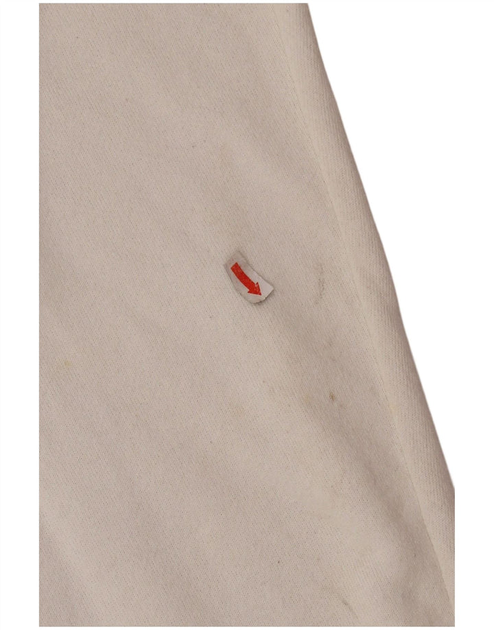 TULTEX Damen Grafik-Sweatshirt-Pullover UK 16 Large Weiße Baumwolle