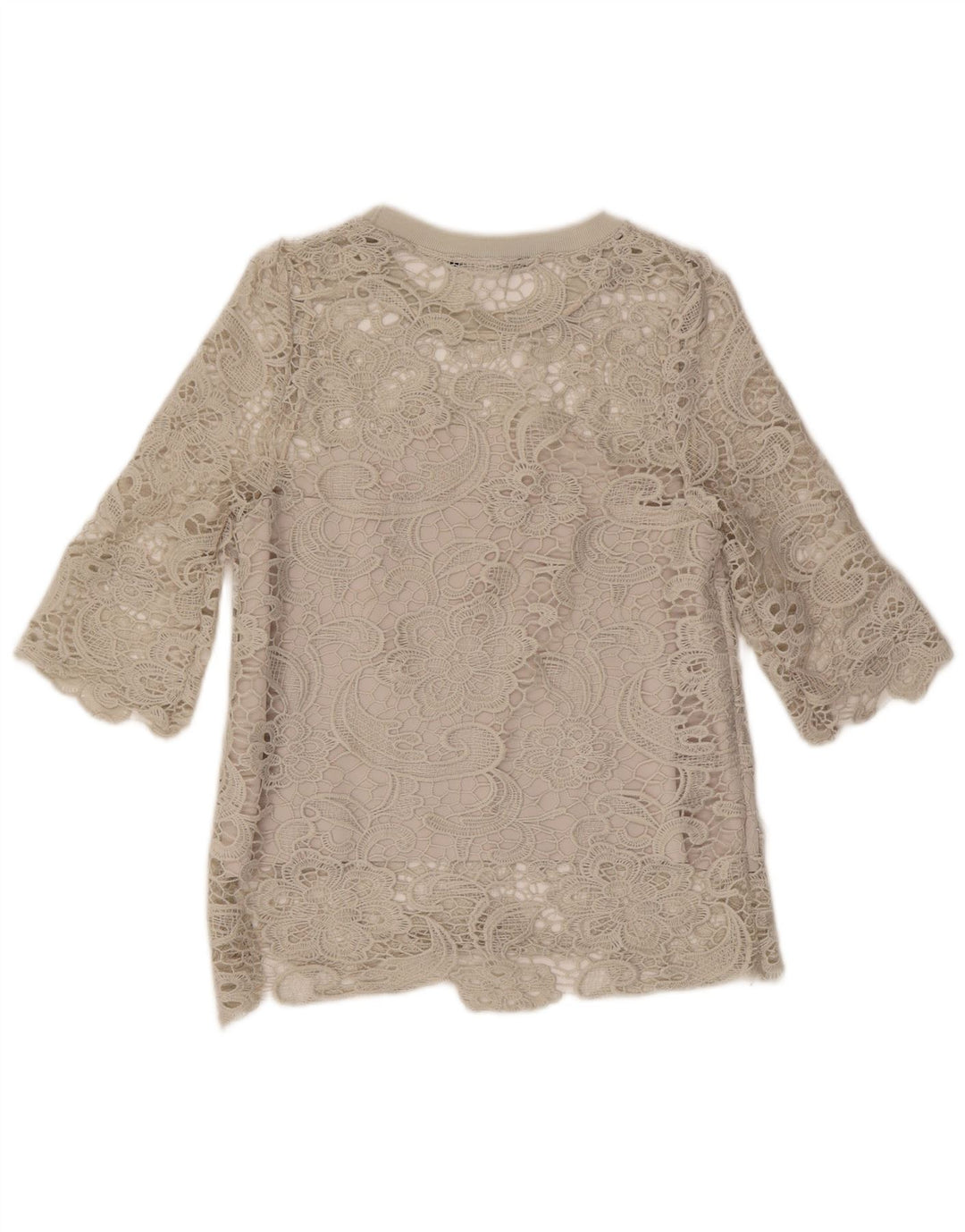 Zara Damen-Blusenoberteil, Gr. 40, Größe S, Grau, Blumenmuster