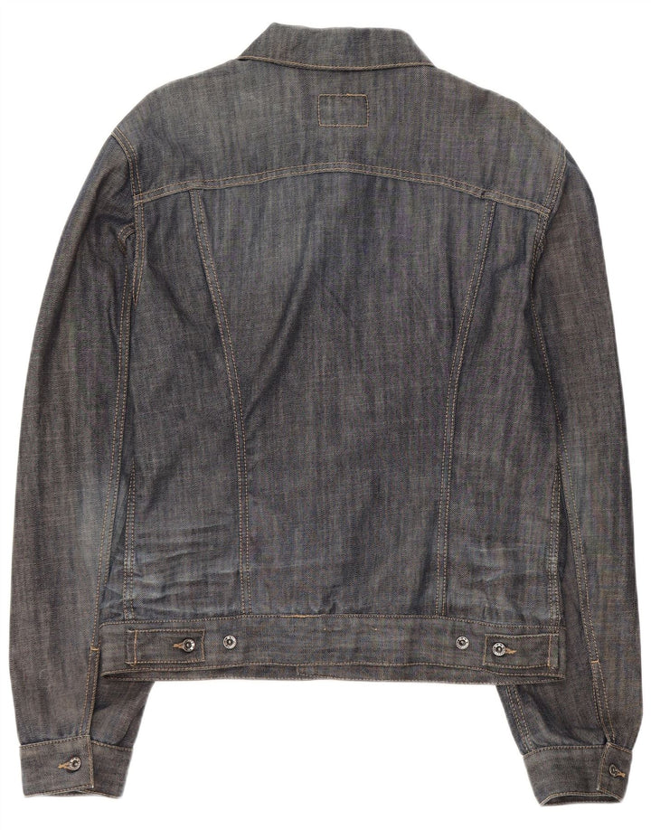 Gas Damen Jeansjacke UK 18 XL Marineblaue Baumwolle