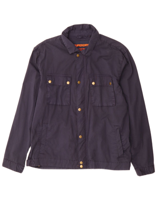 Superdry Herren-Utility-Jacke UK 38, mittelmarineblaue Baumwolle