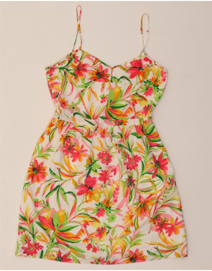 J. CREW Womens Sundress US 4 Small Multicoloured Floral Polyester Vintage J. Crew and Second-Hand J. Crew from Messina Hembry 