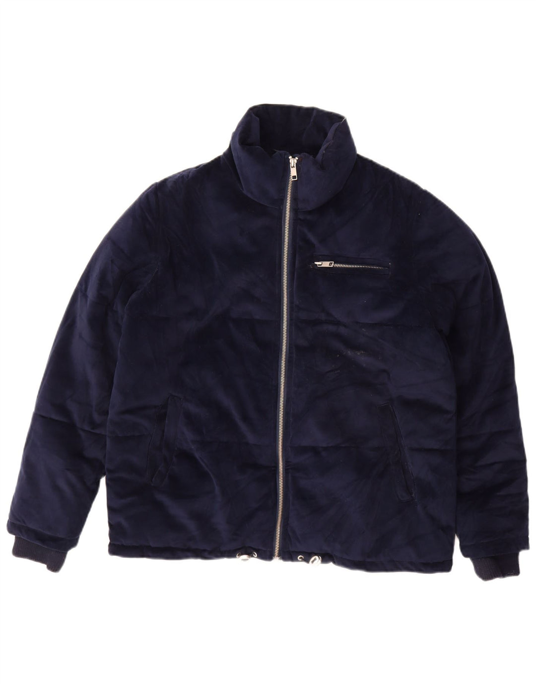 Marks & Spencer Damen Übergroße gepolsterte Veloursjacke UK 10 Small Marineblau