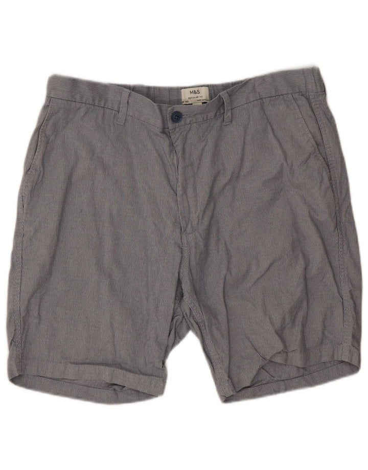 MARKS & SPENCER Herren-Chinoshorts mit normaler Passform, W38, XL, Grau, Polyester