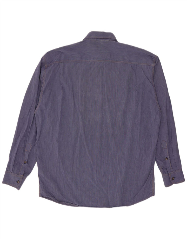 Iceberg Herrenhemd Medium Navy Blue Nadelstreifen