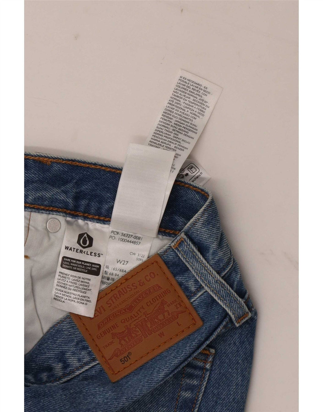 Levi's Damen 501 Distressed Denim Shorts W27 Small Blaue Baumwolle