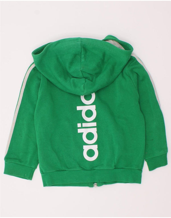 Adidas Baby-Jungen-Kapuzenpullover mit grafischem Reißverschluss, 18–24 Monate, grüne Baumwolle