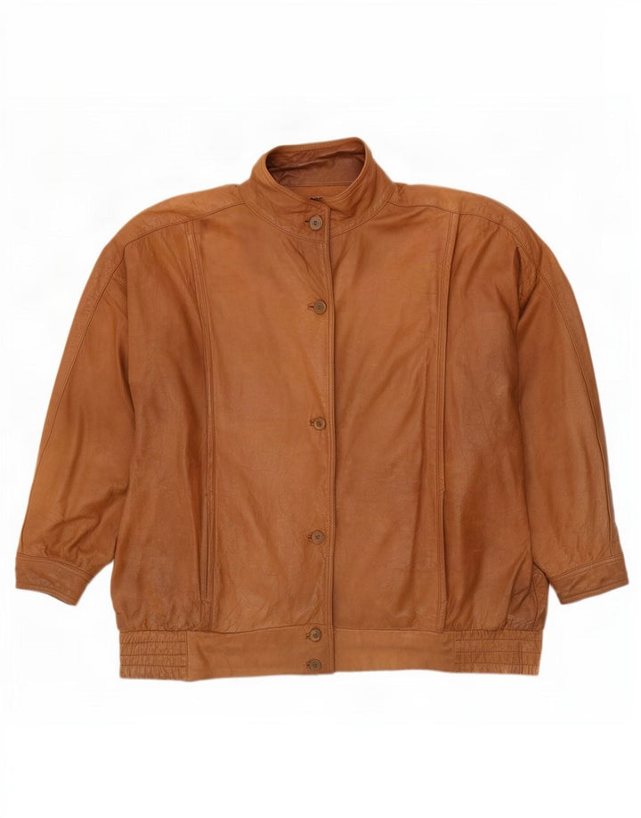 Lepegro Damen Übergroße Lederjacke EU 44 XL Braun