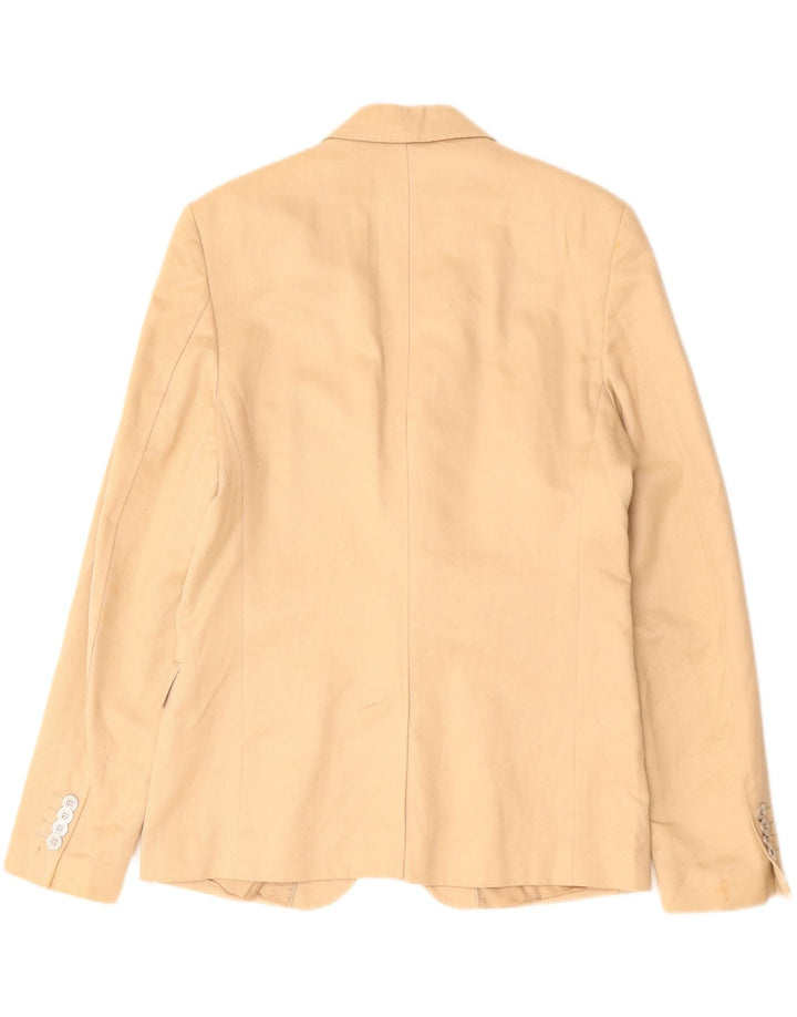 Zara Herren-Blazer mit 2 Knöpfen, EU 50, mittelbeige Baumwolle