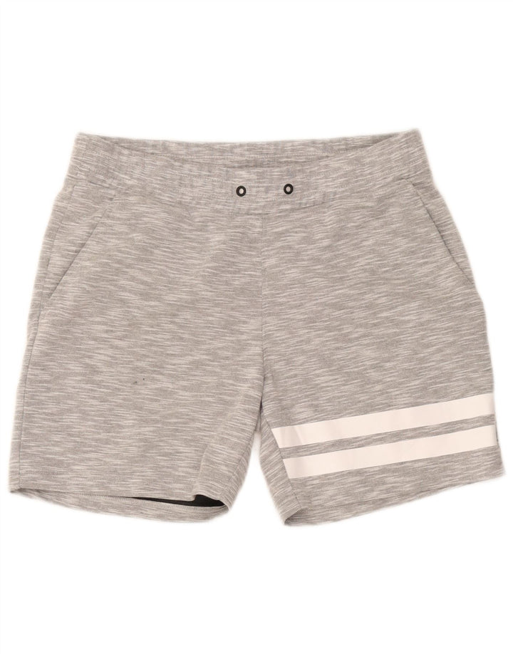 Jack & Jones Herren-Sportshorts aus mittelgrau gefleckter Baumwolle