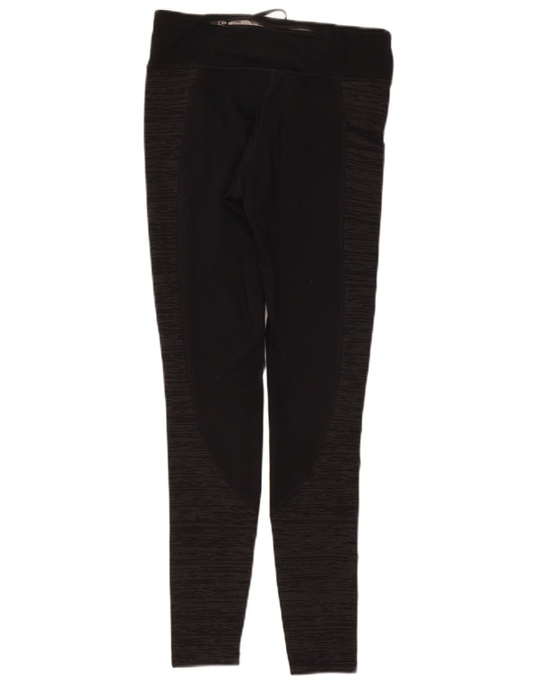 Nike Damen Dri Fit Trainingshose UK 6 XS Schwarz Colourblock Polyester